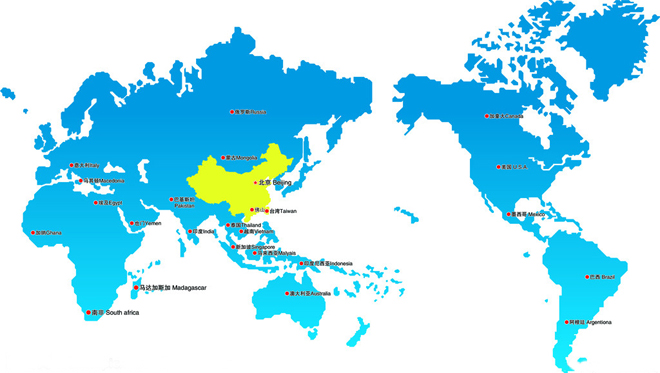 China in World Map